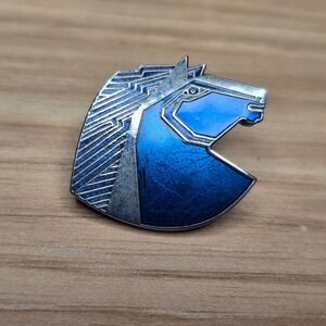 Laurel Burch Wild Stallions Single Earring Blue Enamel Horse Silver Tone FLAW